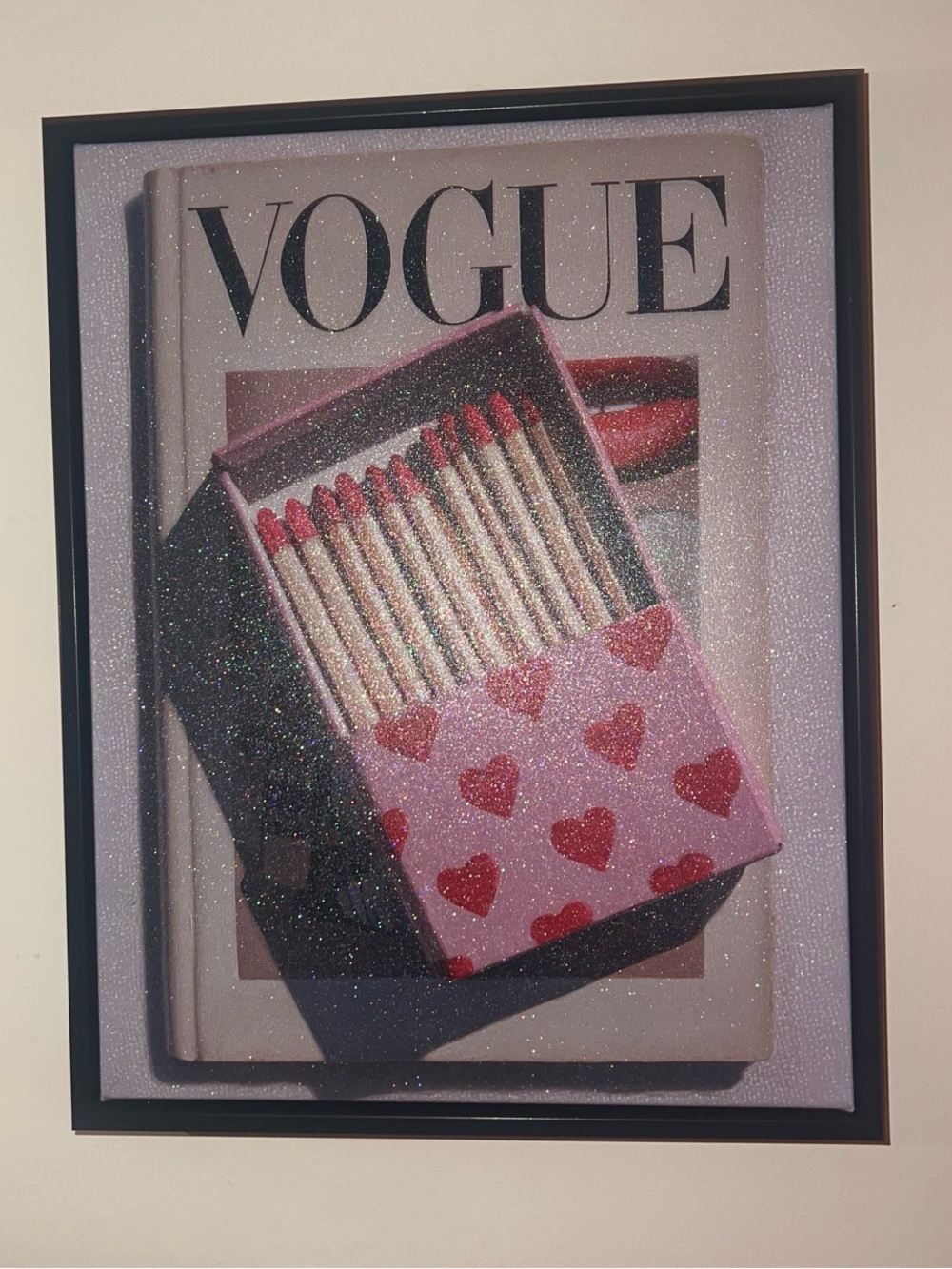 Vogue Wall Art Print with Heart Matchbox